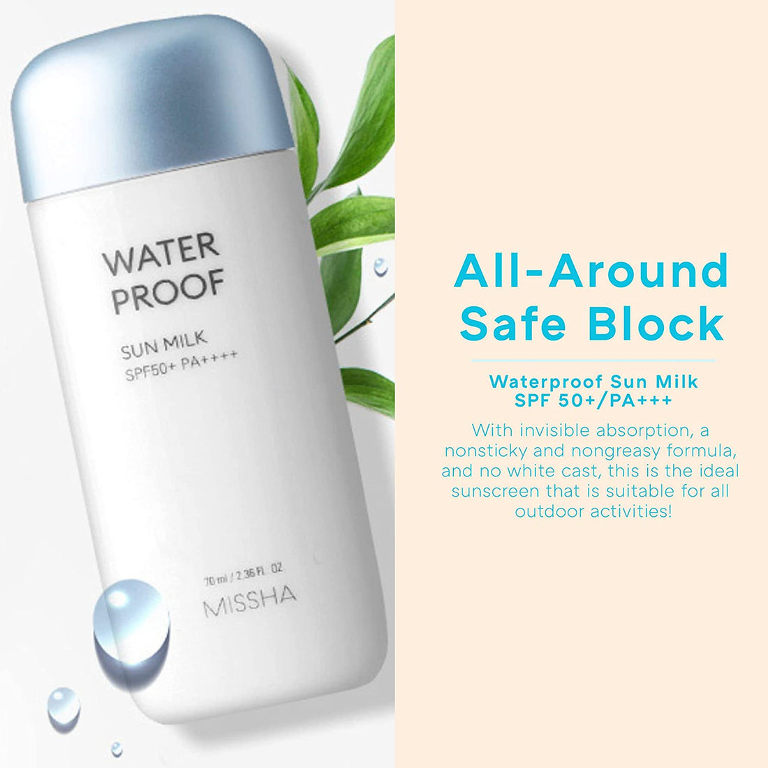 All Around Safe Block Waterproof Sun Milk Spf50+